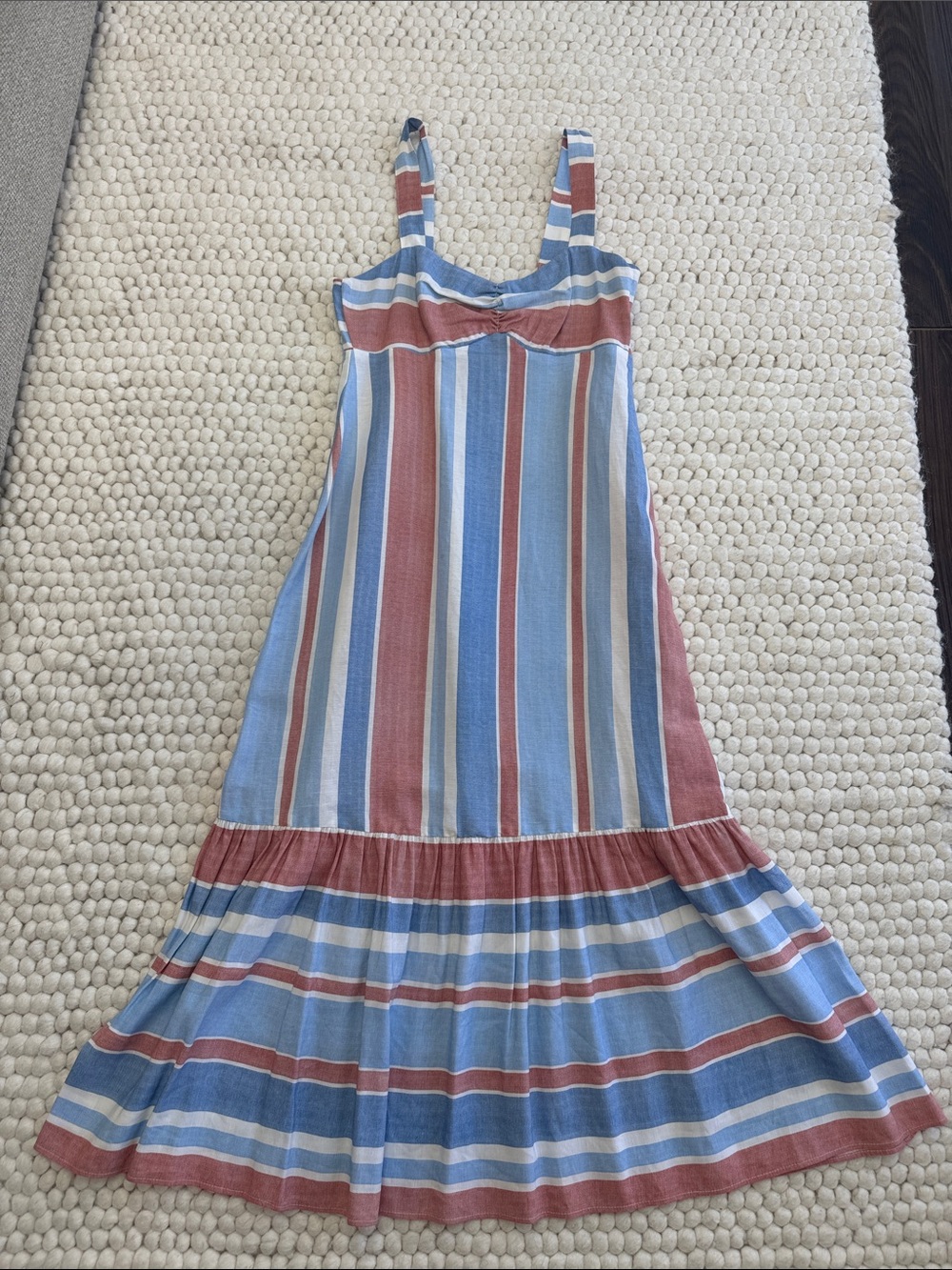 Striped Blue and Rust women’s' Sundress